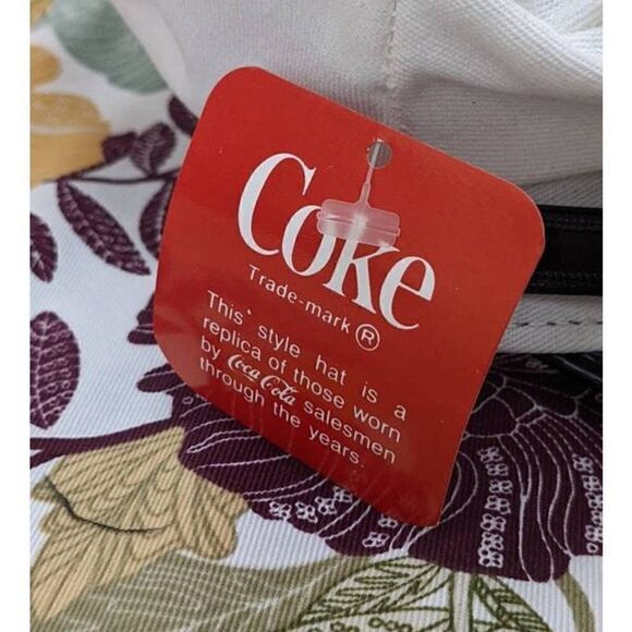 Coca Cola Salesman Delivery Driver Hat Cap Cluster White Vintage 80s Snapback - Picture 5 of 8